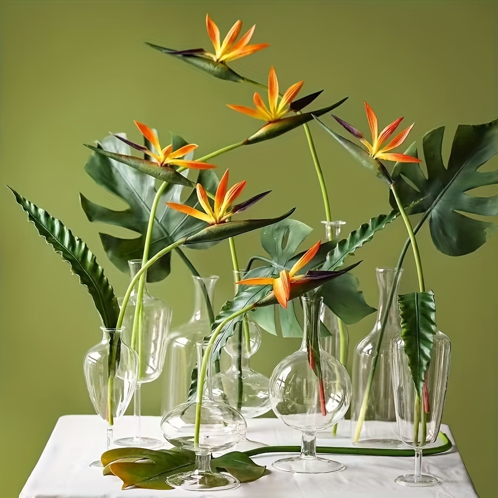 Bird Paradise Strelitzia - 造花極楽鳥ハワイアントロピカルフラワー ストレリチアグリーン植物家庭菜園装飾オフィスベランダ用