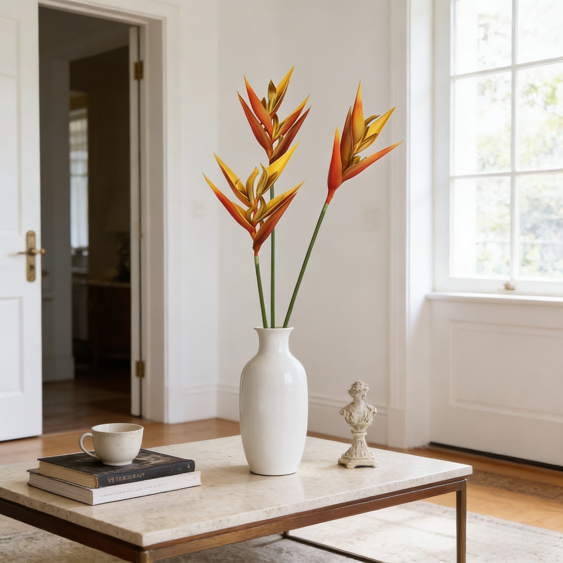 Bird Paradise Strelitzia - 36.6インチの人工極楽鳥花（ストレリチア）植物、家庭、結婚式、ホテルロビー、フラワーデコレーション、写真撮影用小道具、ディスプレイ用