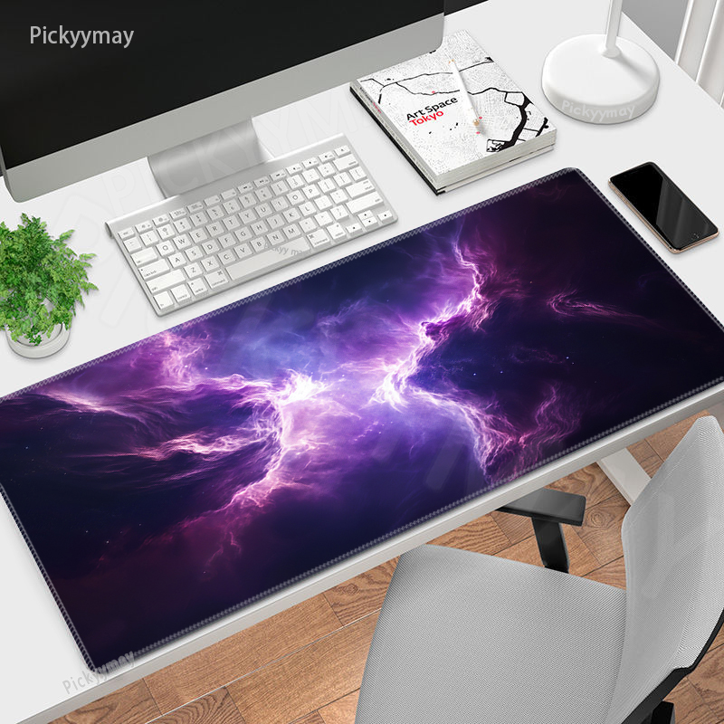 Tradescantia Purple - パープルスタースペース大型マウスパッド 100 × 50 センチメートルコンピュータマウスパッドゲームマウスパッドビッグキーボードマットゲーマーマウスパッド PC