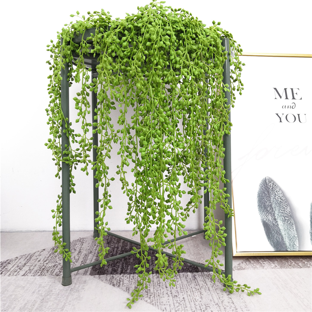 Ficus Lyrata Tree - 1 個人工植物つる壁掛け籐の葉の枝屋外の庭の家の装飾プラスチック葉緑の植物アイビー