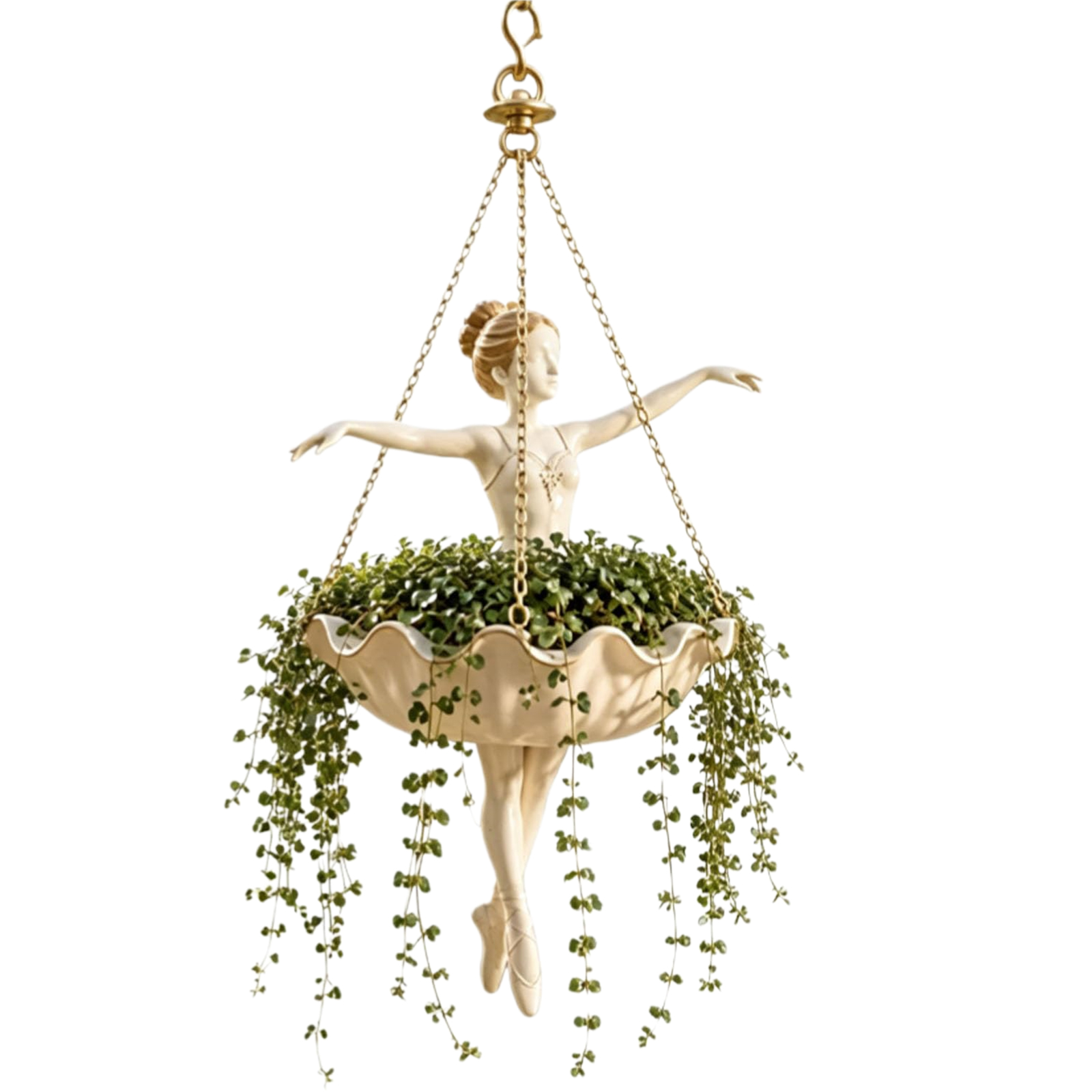 Spider Plant Hanging - バレエダンサー型ハンギングプランター 簡単設置＆多用途 吊り下げ式植木鉢 多肉植物、つる性植物、クモ植物のディスプレイに