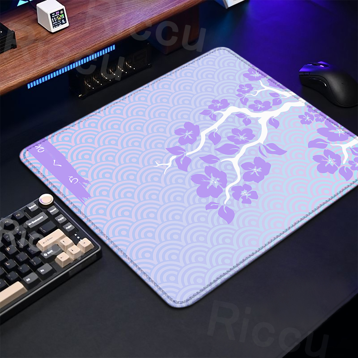 紫色のさくらゲーミングマウスパッド、小さなカーペット、滑り止 - Tradescantia Purple のレビューと価格