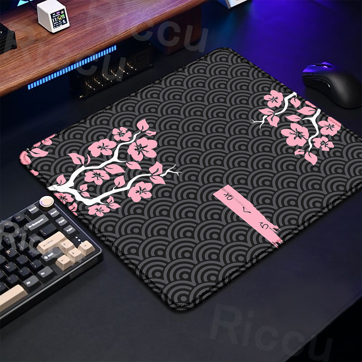 紫色のさくらゲーミングマウスパッド、小さなカーペット、滑り止 - Tradescantia Purple のレビューと価格