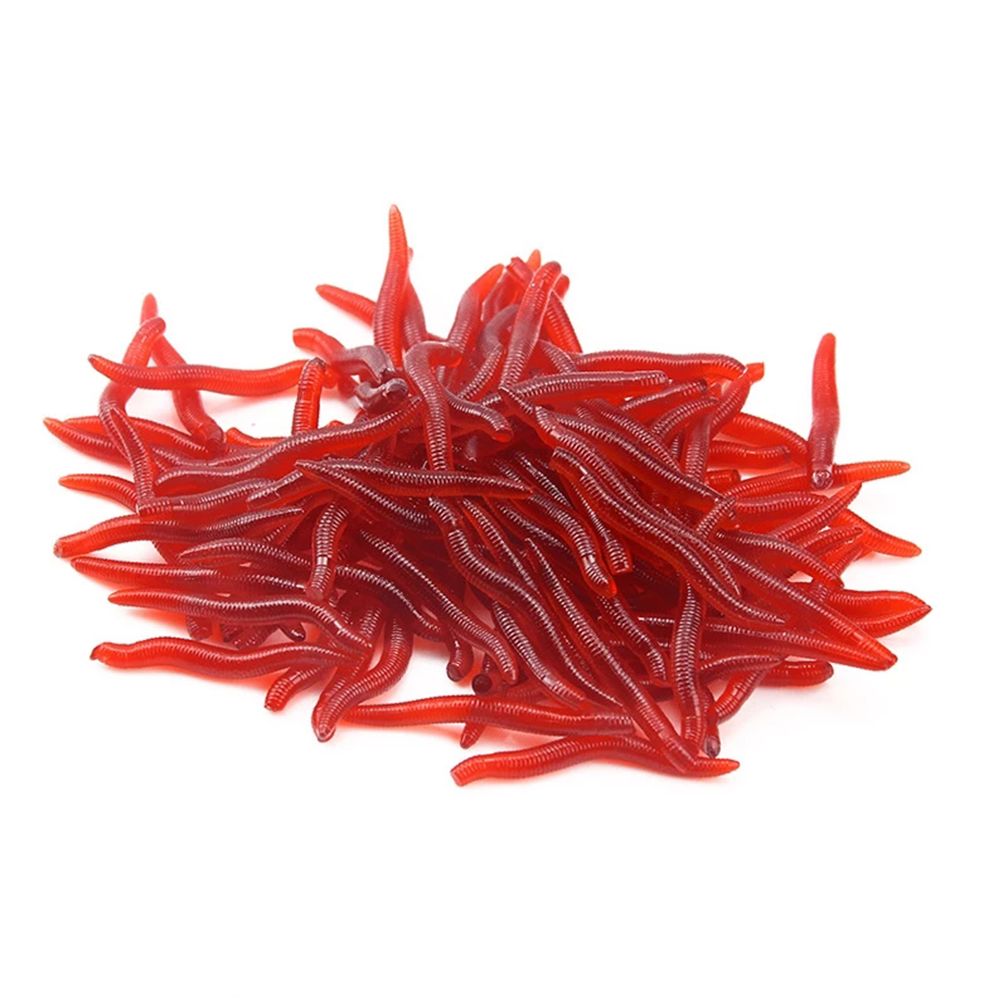 100 ピース/ボトルリアルなタックルソフトルアー鯛赤虫釣り - Aglaonema Red のレビューと価格