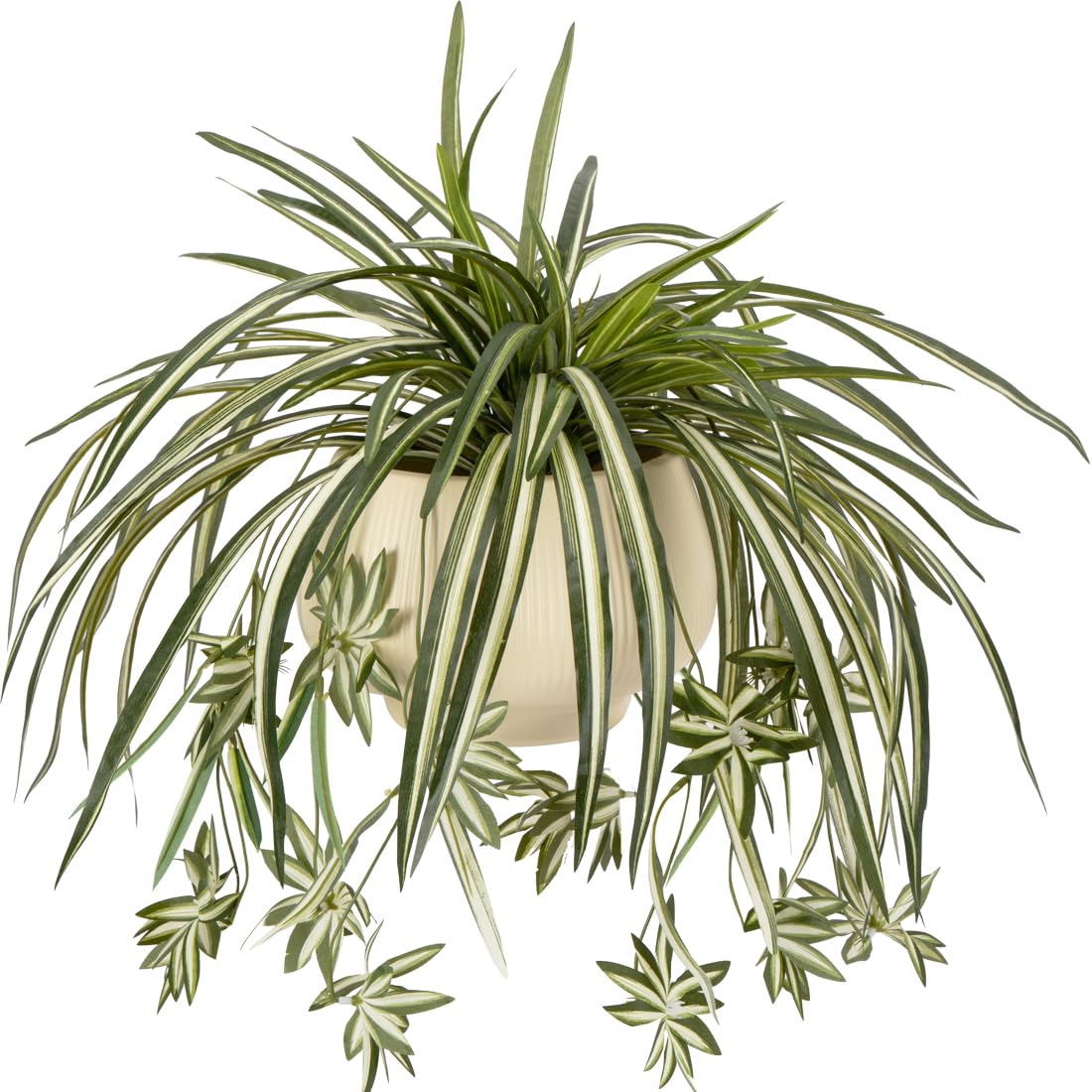 4個入り人工吊り下げスパイダープランツ、クロロフィツム、フェ - Spider Plant Hanging のレビューと価格
