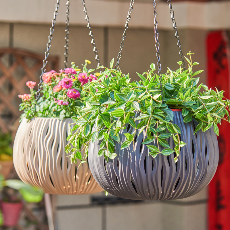 吊り下げ鉢、プラスチック製の個性的な形、籐編みの吊り下げバス - Spider Plant Hanging のレビューと価格