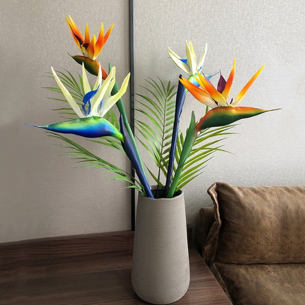 長い茎の人工極楽鳥花、リアルな装飾用フェイク植物、DIY人工 - Bird Paradise Strelitzia のレビューと価格