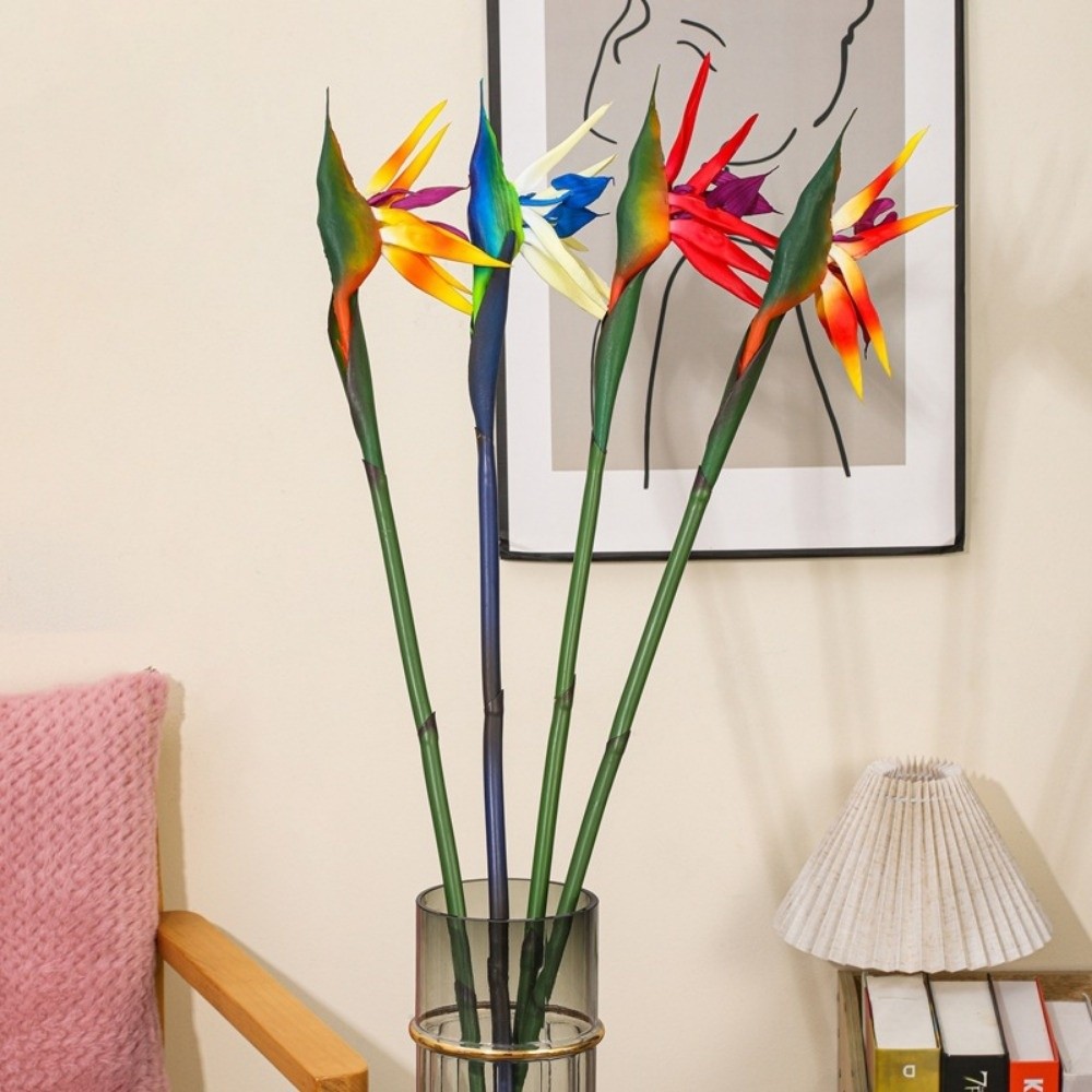 長い茎の人工極楽鳥花、リアルな装飾用フェイク植物、DIY人工 - Bird Paradise Strelitzia のレビューと価格