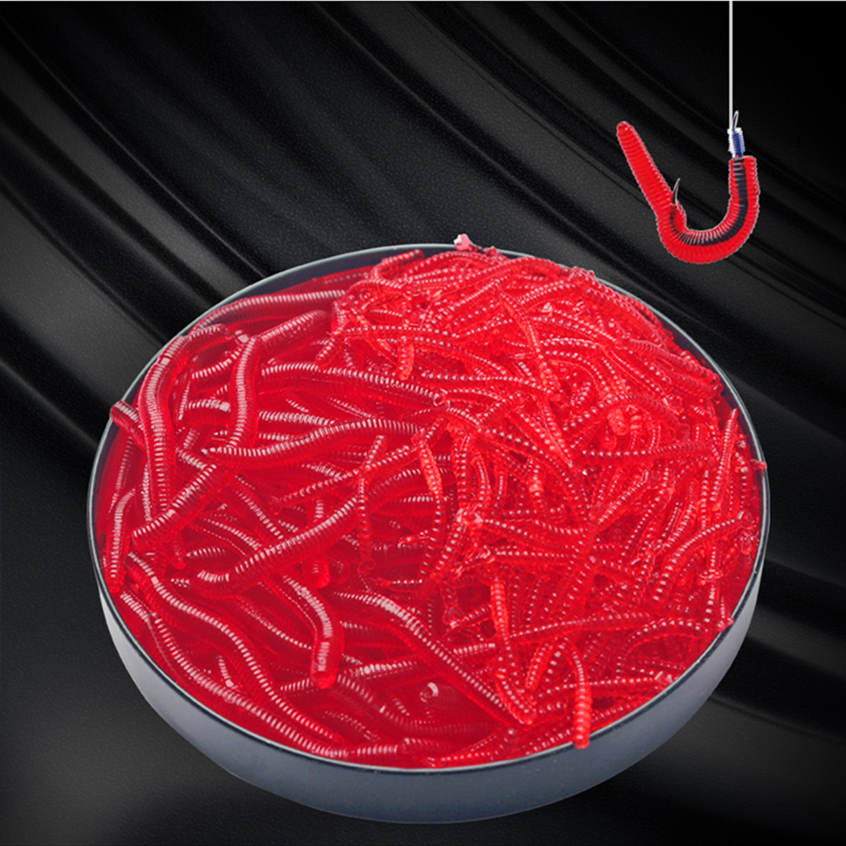 3.5cmソフトルアー バスブリーム ブラッドワーム フィッ - Aglaonema Red のレビューと価格