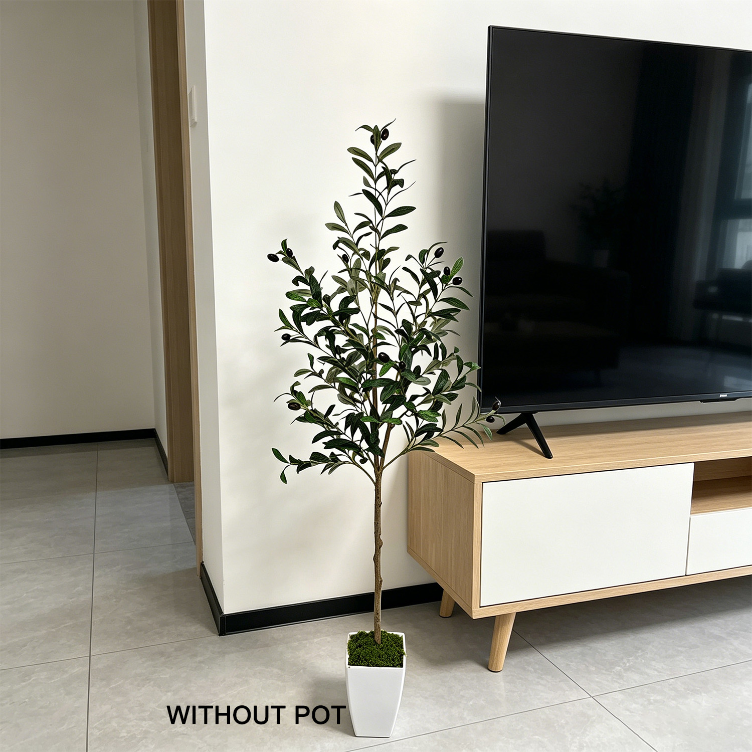 120-180cm人工オリーブの木の飾り、屋内外装飾用フェイ - Ficus Lyrata Tree のレビューと価格